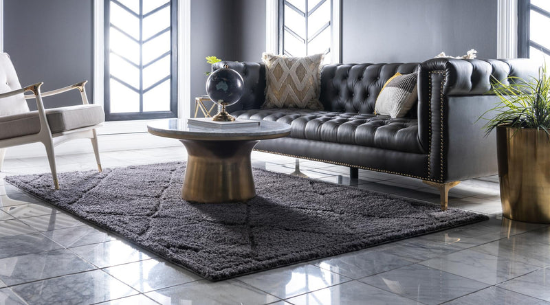 Trellis Haven Collection Area Rug - Havenwood Rectangle Dark Gray lifestyle 11