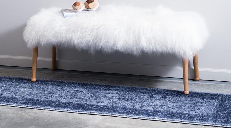 Horizon Collection Area Rug - Apex (Blue) Runner Blue lifestyle 25