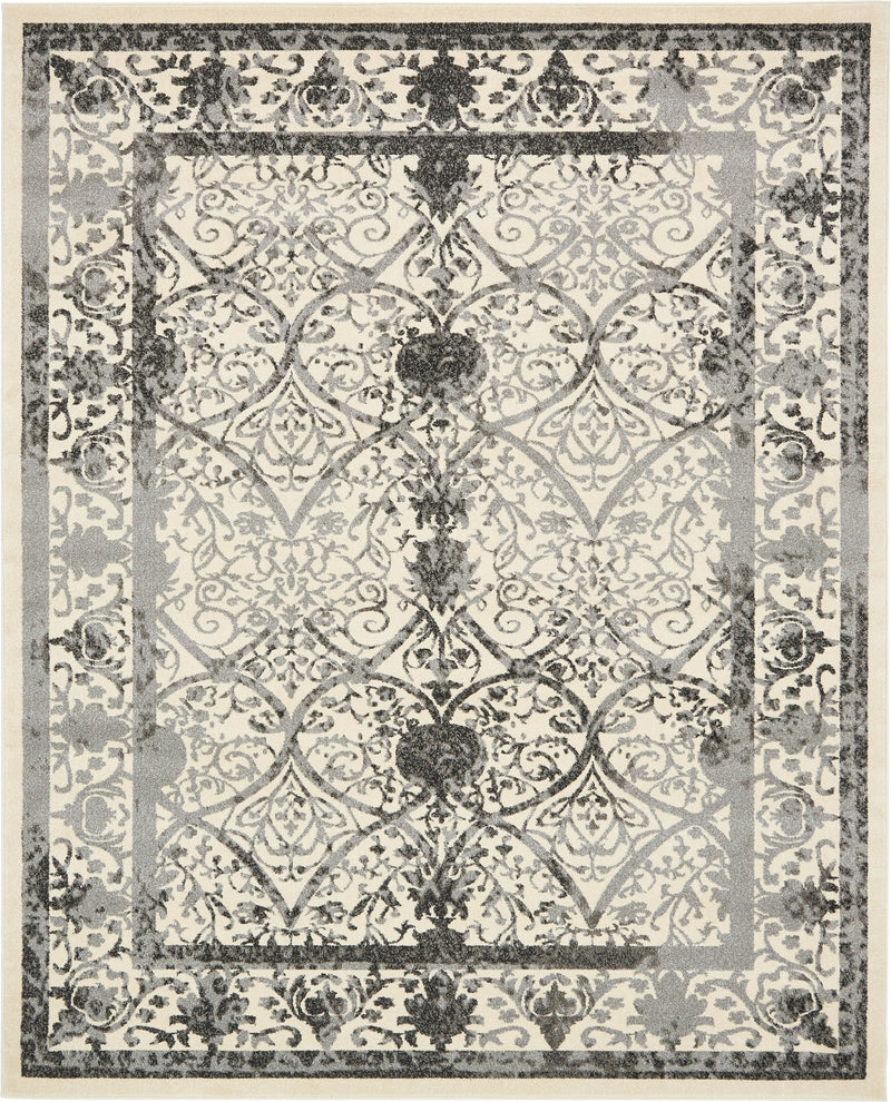 Horizon Collection Area Rug - Sierra Rectangle Ivory and Gray Main
