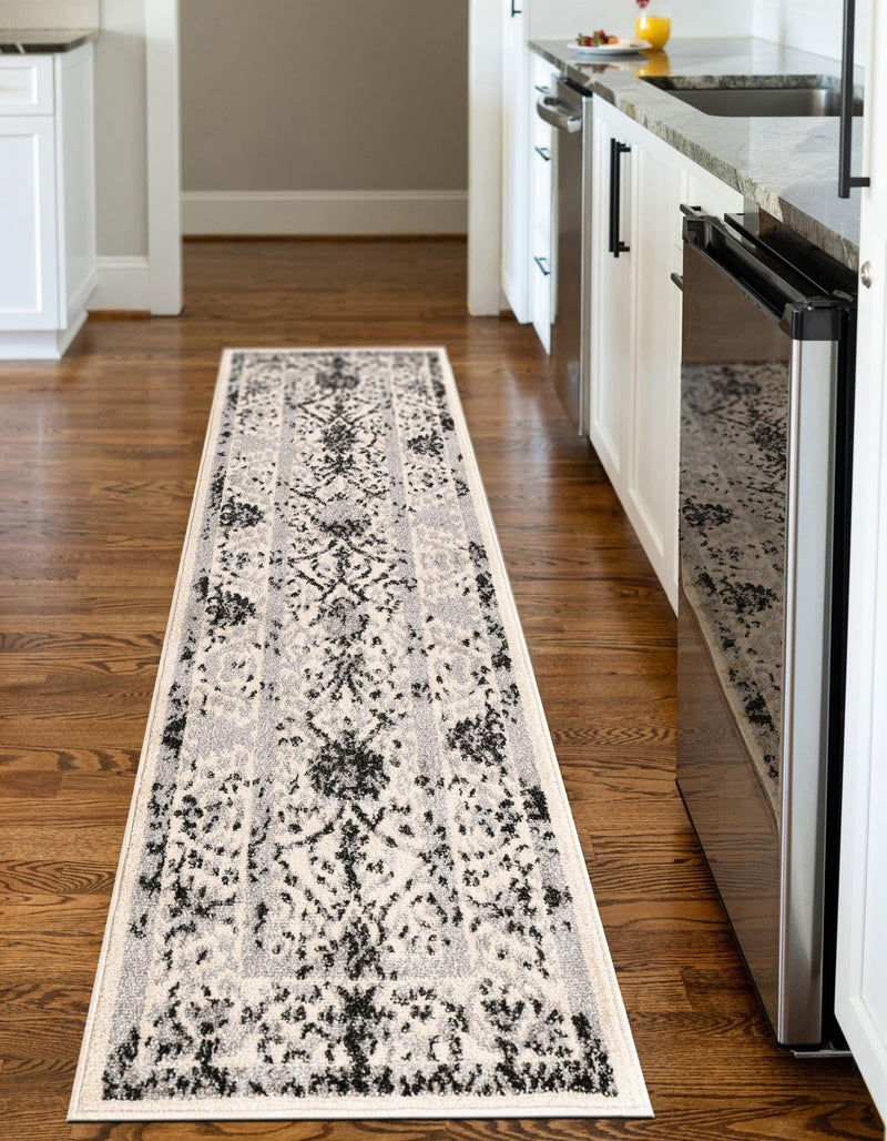 Horizon Collection Area Rug - Sierra Runner Ivory and Gray lifestyle 44