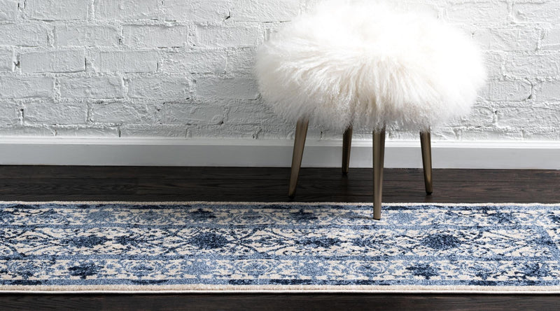 Horizon Collection Area Rug - Sierra Runner Ivory and Blue lifestyle 52