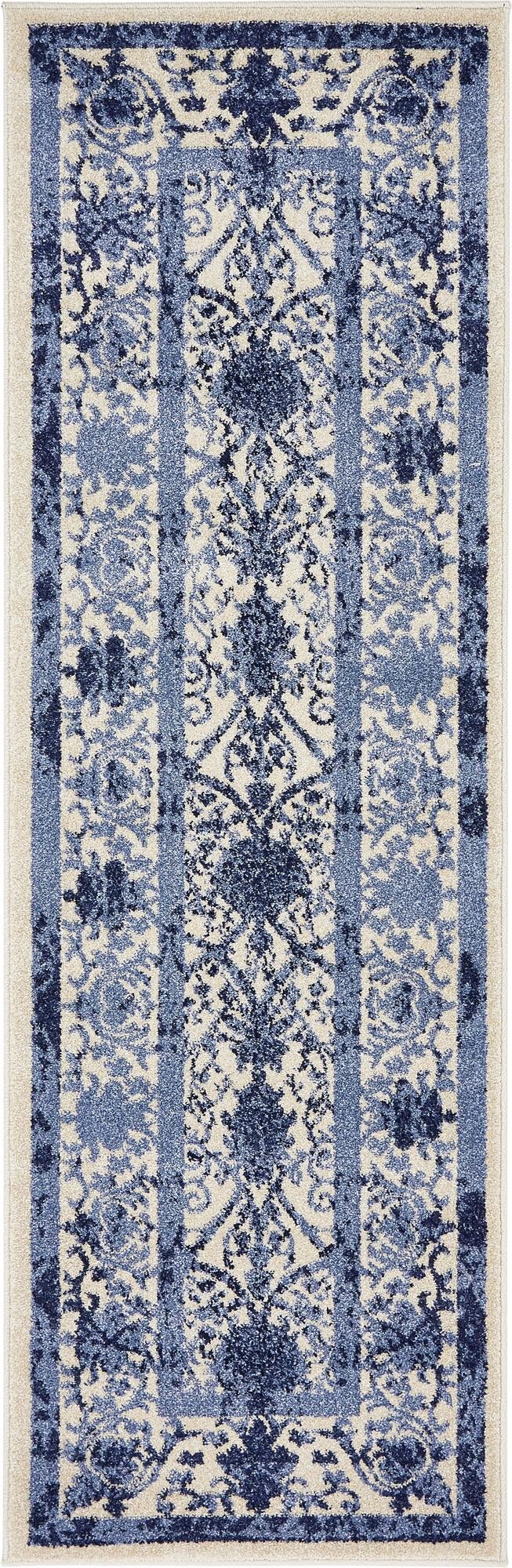 Horizon Collection Area Rug - Sierra Runner Ivory and Blue lifestyle 30