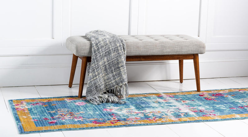 Lagoon Luxe Collection Area Rug - Dockside Runner Blue lifestyle 20