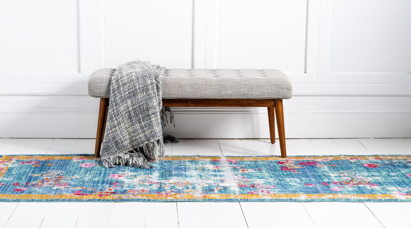 Lagoon Luxe Collection Area Rug - Dockside Runner Blue lifestyle 23