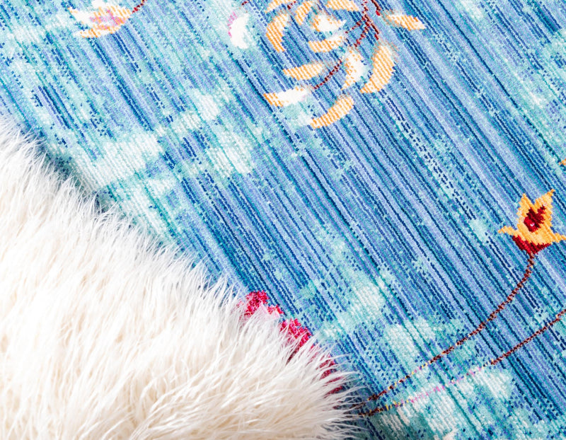 Lagoon Luxe Collection Area Rug - Dockside Runner Blue lifestyle 28