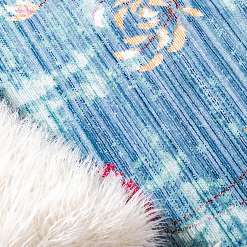 Lagoon Luxe Collection Area Rug - Dockside Rectangle Blue lifestyle 6