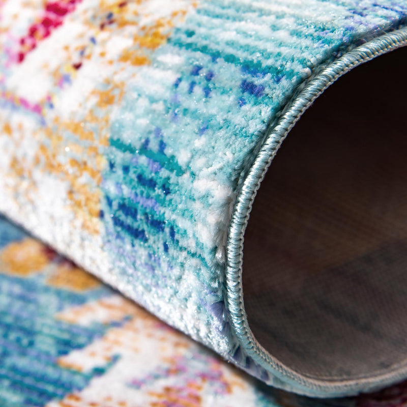 Lagoon Luxe Collection Area Rug - Dockside Rectangle Blue lifestyle 7
