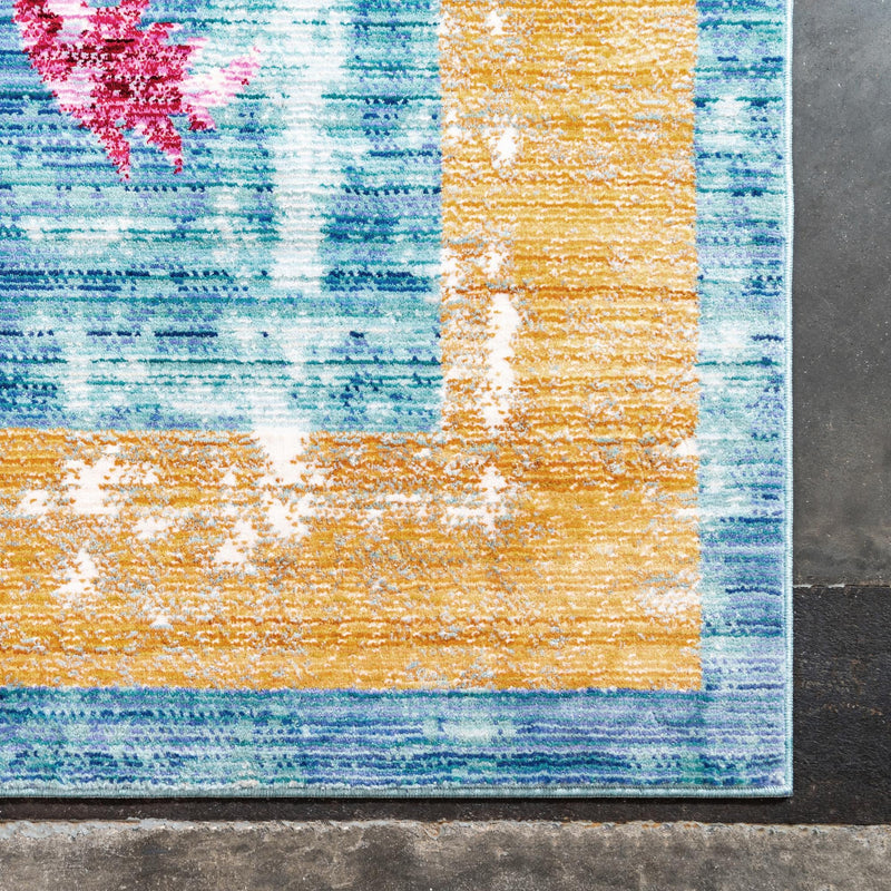 Lagoon Luxe Collection Area Rug - Dockside Rectangle Blue lifestyle 9