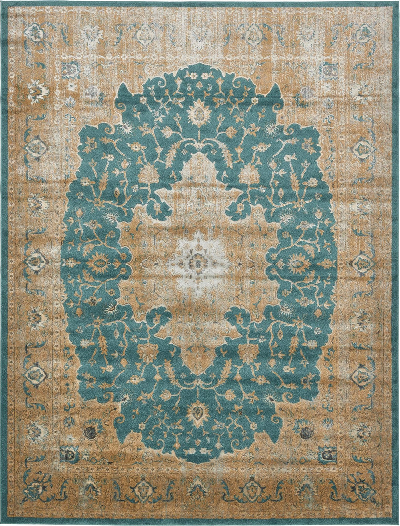 Serenade Oasis Collection Area Rug - Serenity Rectangle Teal lifestyle 2
