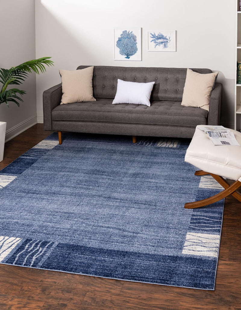 Studio Haven Collection Area Rug - Atelier Square Light Blue lifestyle 90