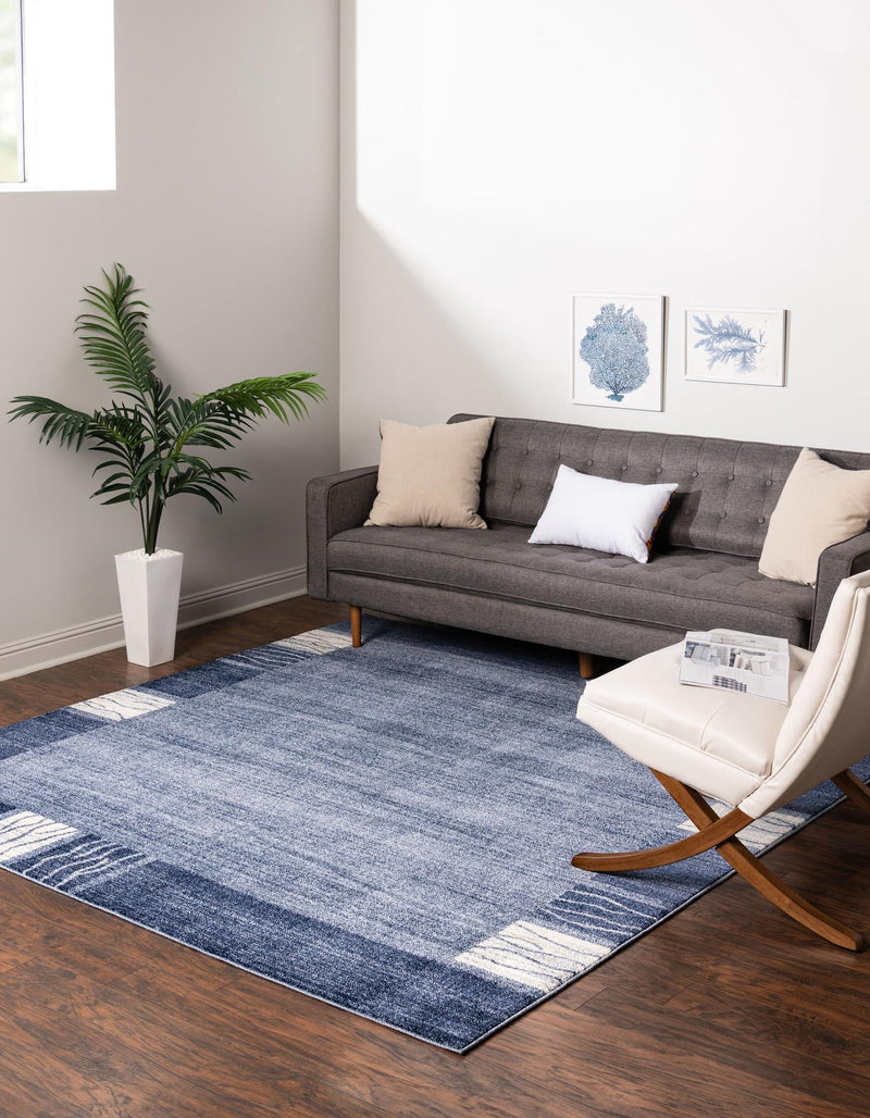 Studio Haven Collection Area Rug - Atelier Square Light Blue lifestyle 118