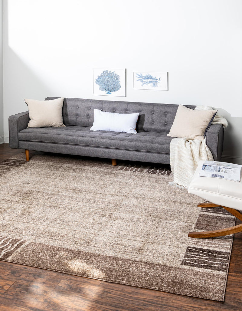 Studio Haven Collection Area Rug - Atelier Square Dark Beige lifestyle 91