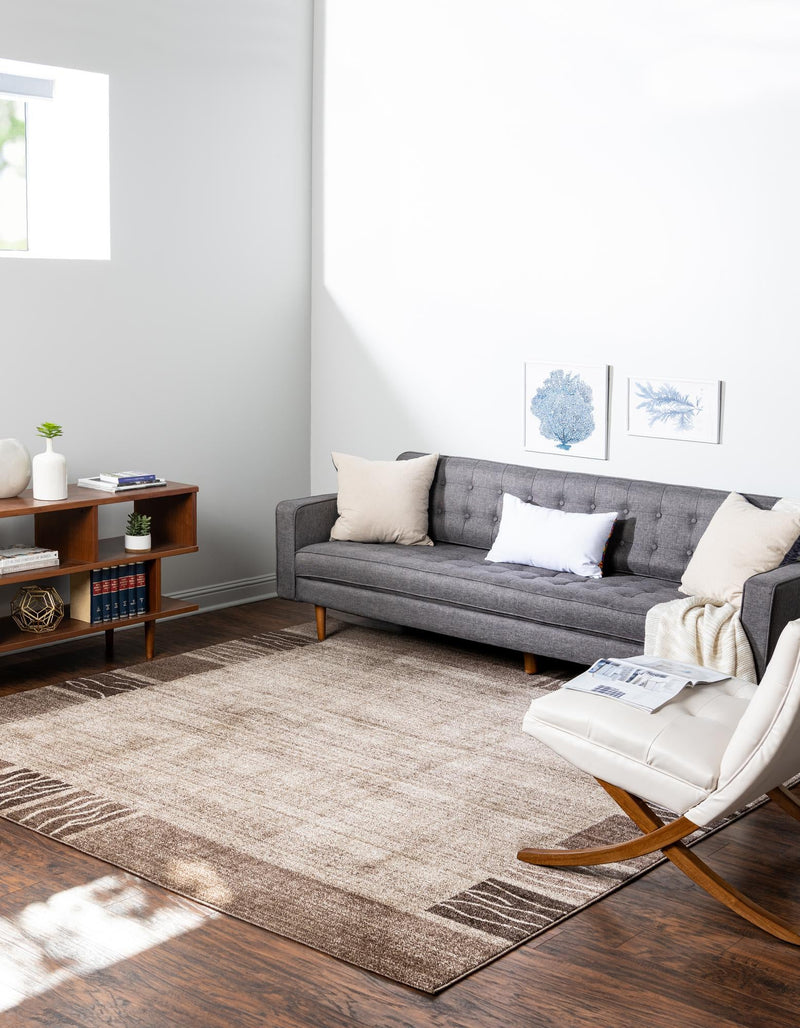 Studio Haven Collection Area Rug - Atelier Square Dark Beige lifestyle 119