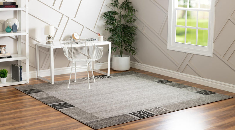 Studio Haven Collection Area Rug - Atelier Square Light Gray lifestyle 67