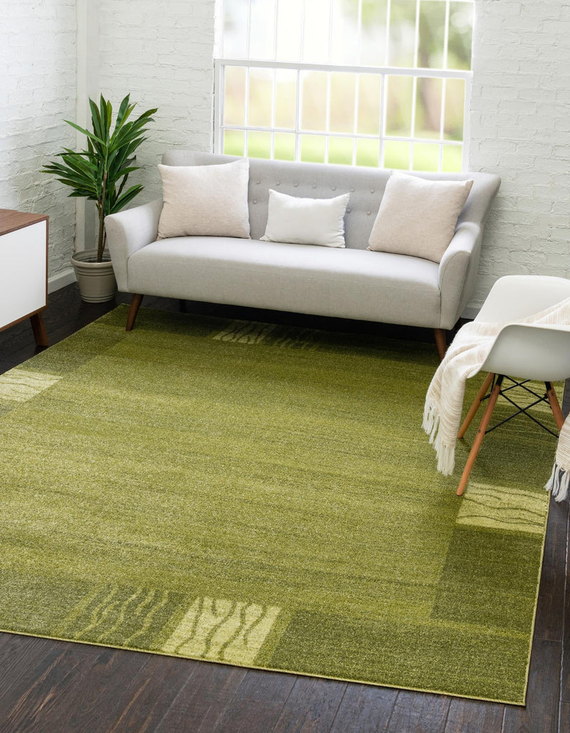 Studio Haven Collection Area Rug - Atelier Square Light Green lifestyle 94