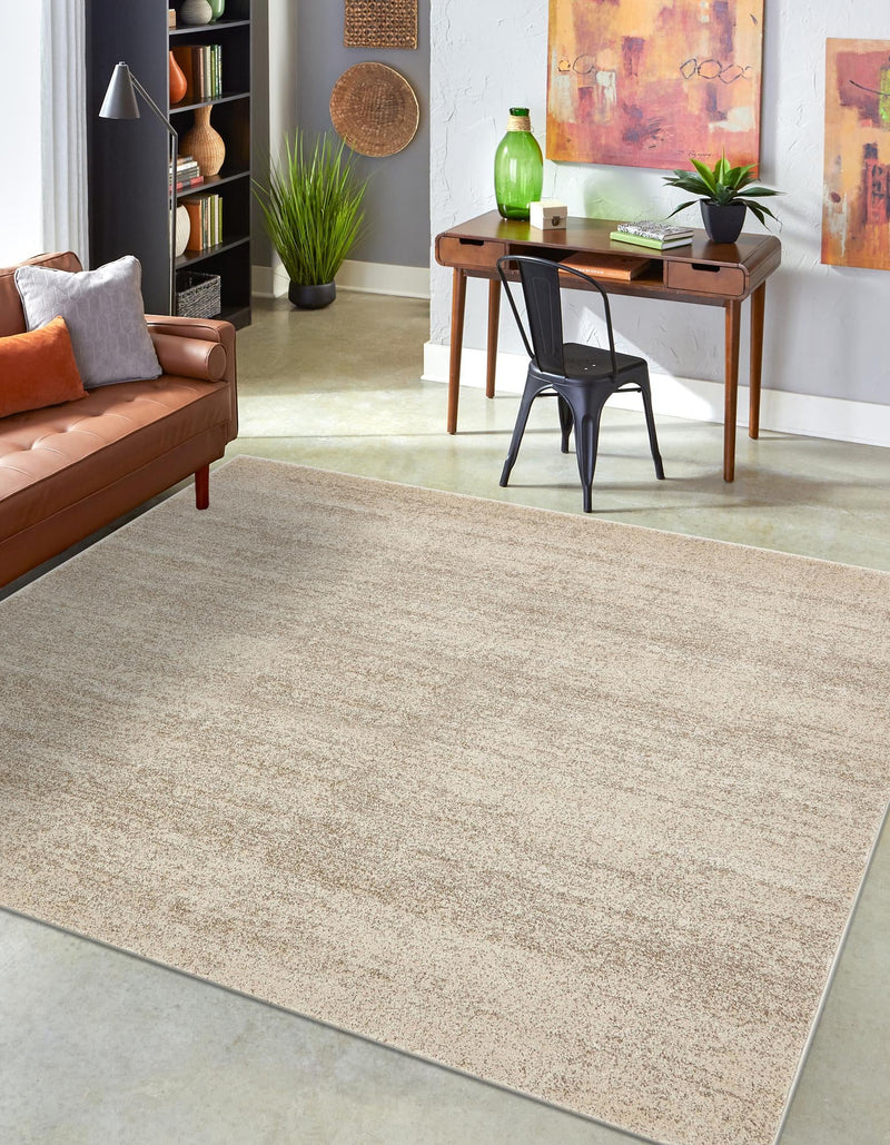 Studio Haven Collection Area Rug - Gallery (Bone Beige) Square Bone Beige lifestyle 25