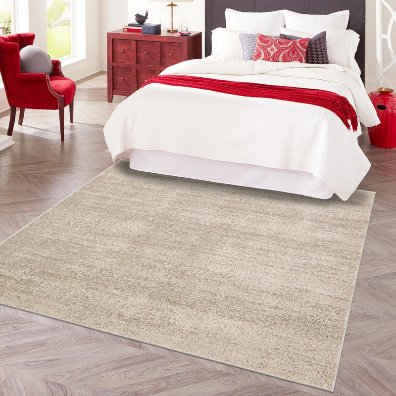 Studio Haven Collection Area Rug - Gallery (Bone Beige) Square Bone Beige lifestyle 93