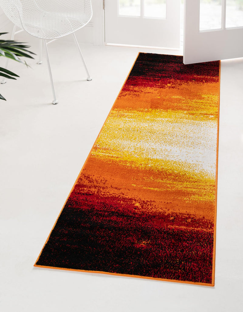 Urban Oasis Collection Area Rug - Sunset Runner Orange lifestyle 16