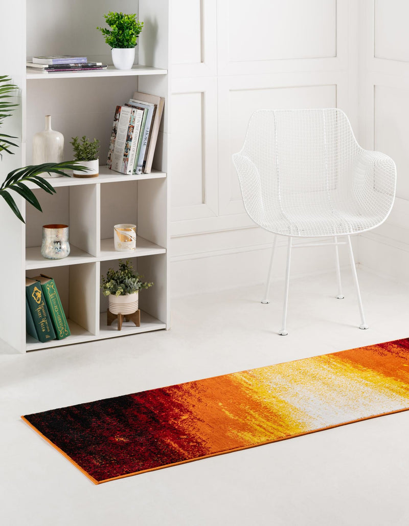 Urban Oasis Collection Area Rug - Sunset Runner Orange lifestyle 17