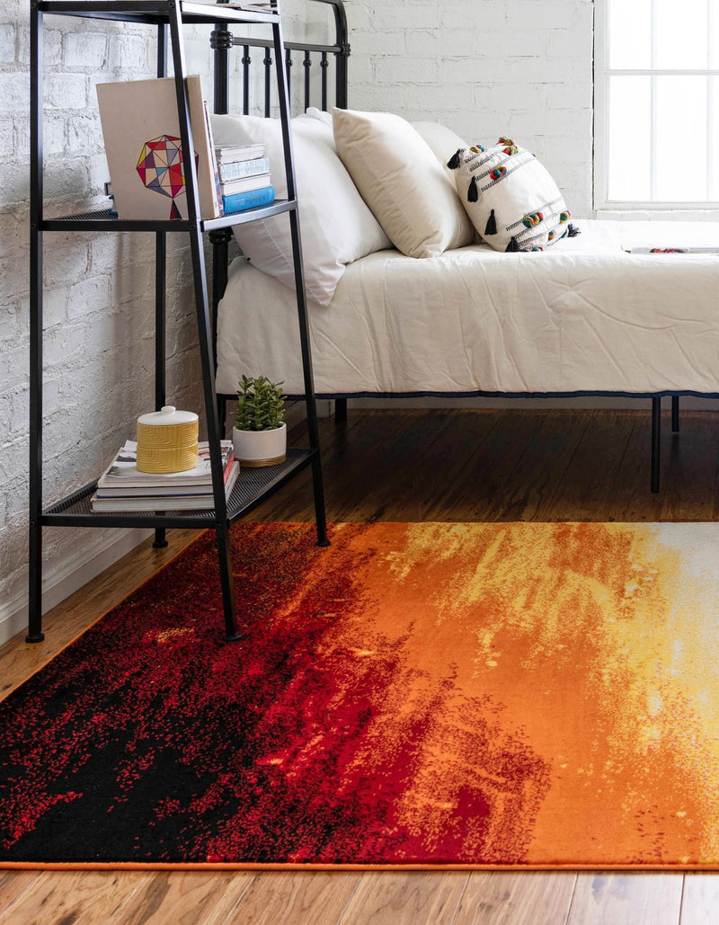 Urban Oasis Collection Area Rug - Sunset Rectangle Orange lifestyle 4