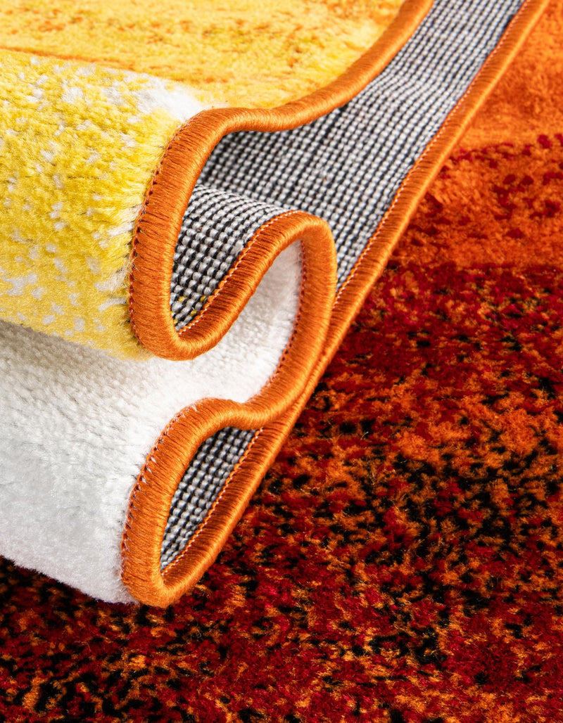 Urban Oasis Collection Area Rug - Sunset Rectangle Orange lifestyle 13