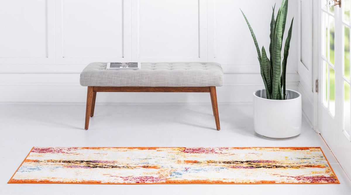 Urban Oasis Collection Area Rug - Brighton Runner Cream lifestyle 12
