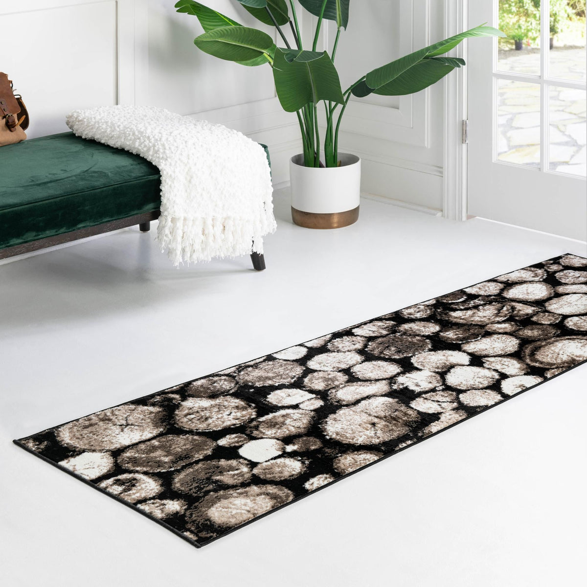 Urban Oasis Collection Area Rug - Ridgewood Runner Black lifestyle 10
