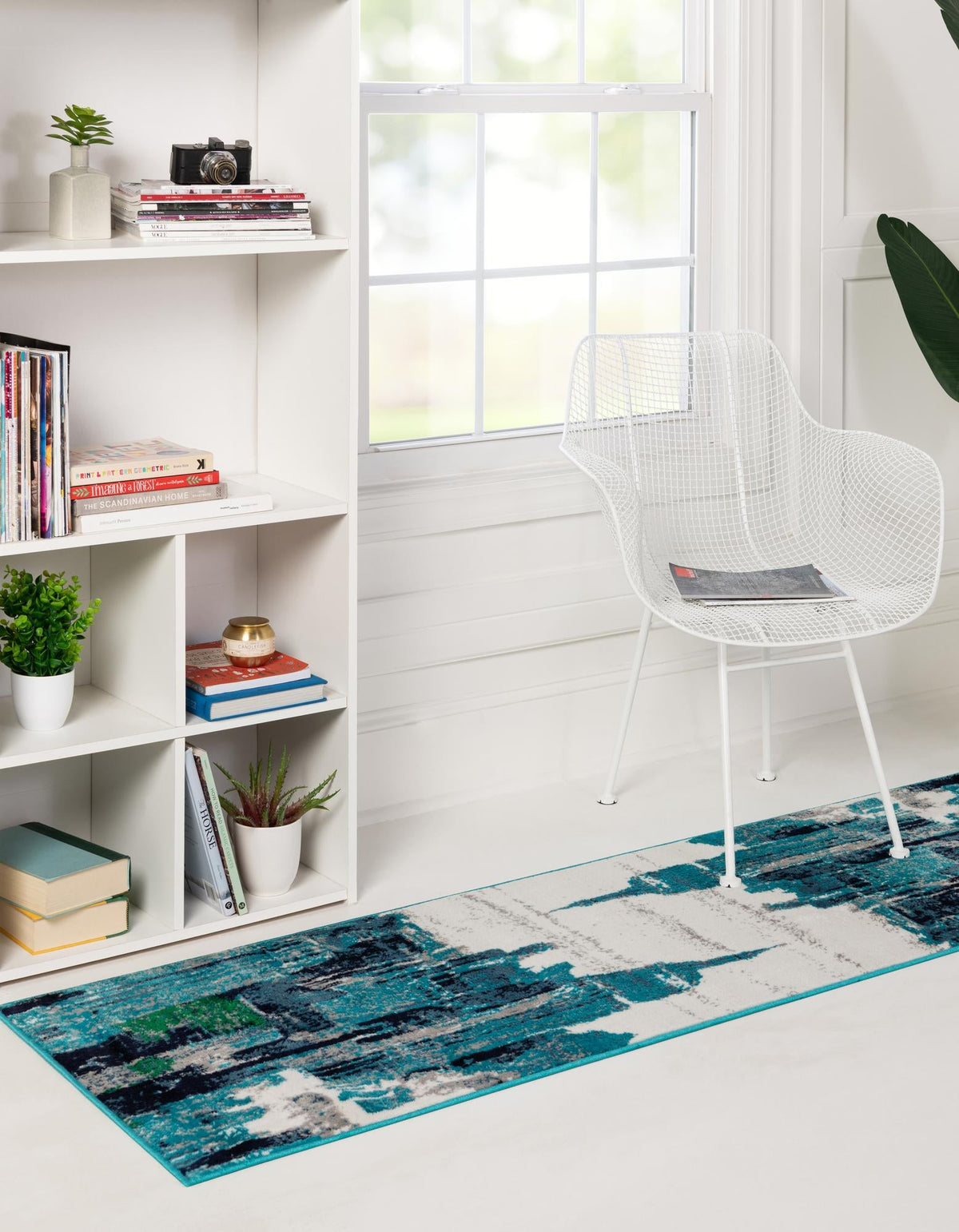 Urban Oasis Collection Area Rug - Crownheights Runner Turquoise lifestyle 8