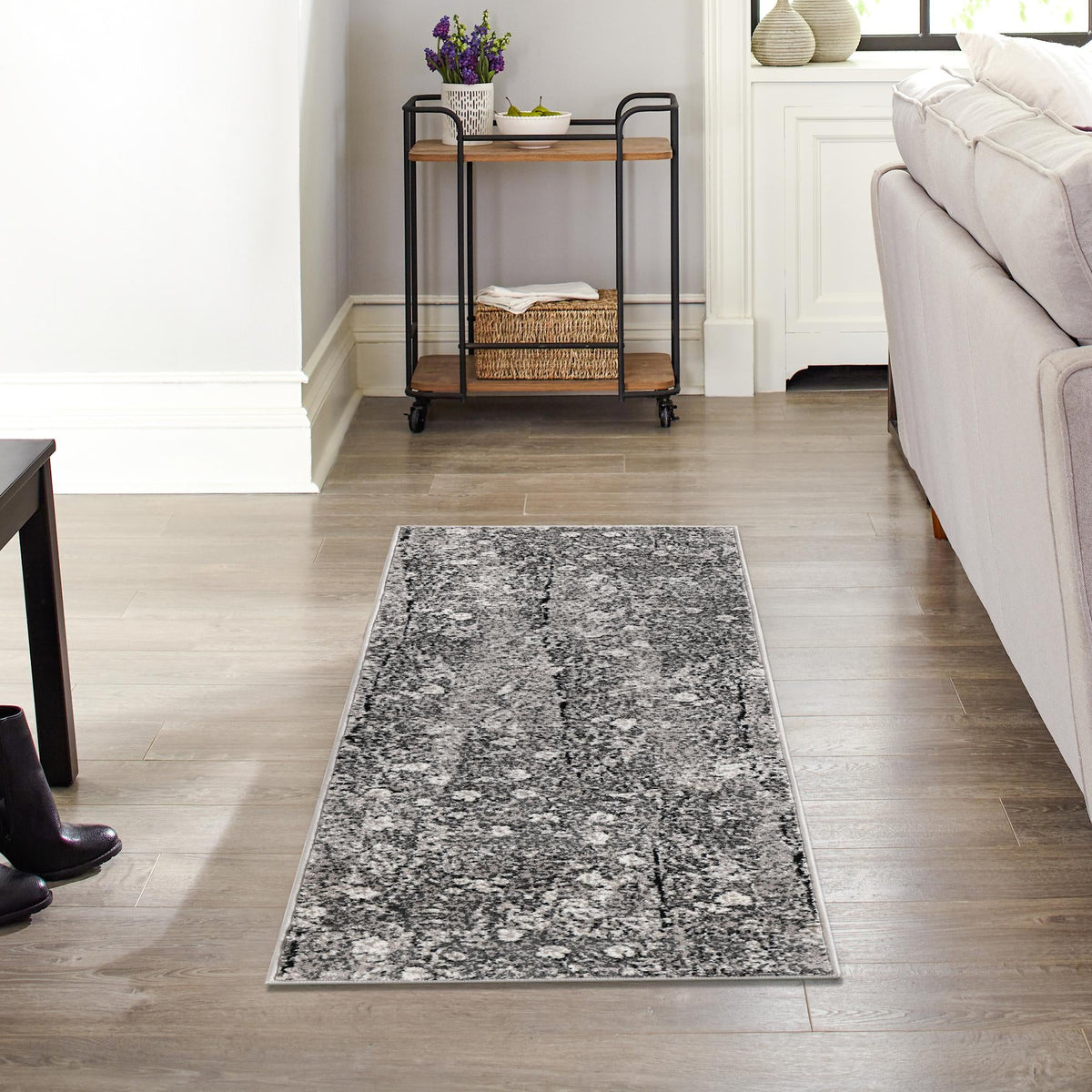 Urban Oasis Collection Area Rug - Sheepshead Runner Dark Gray lifestyle 11