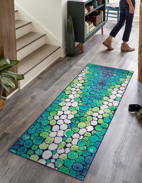 Urban Oasis Collection Area Rug - Tribeca Runner Light Green lifestyle 17