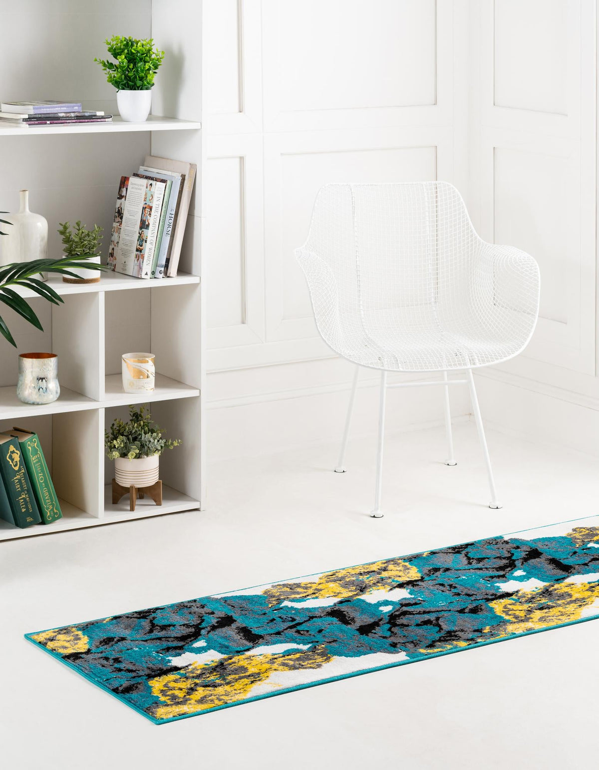 Urban Oasis Collection Area Rug - Battery Runner Turquoise lifestyle 8