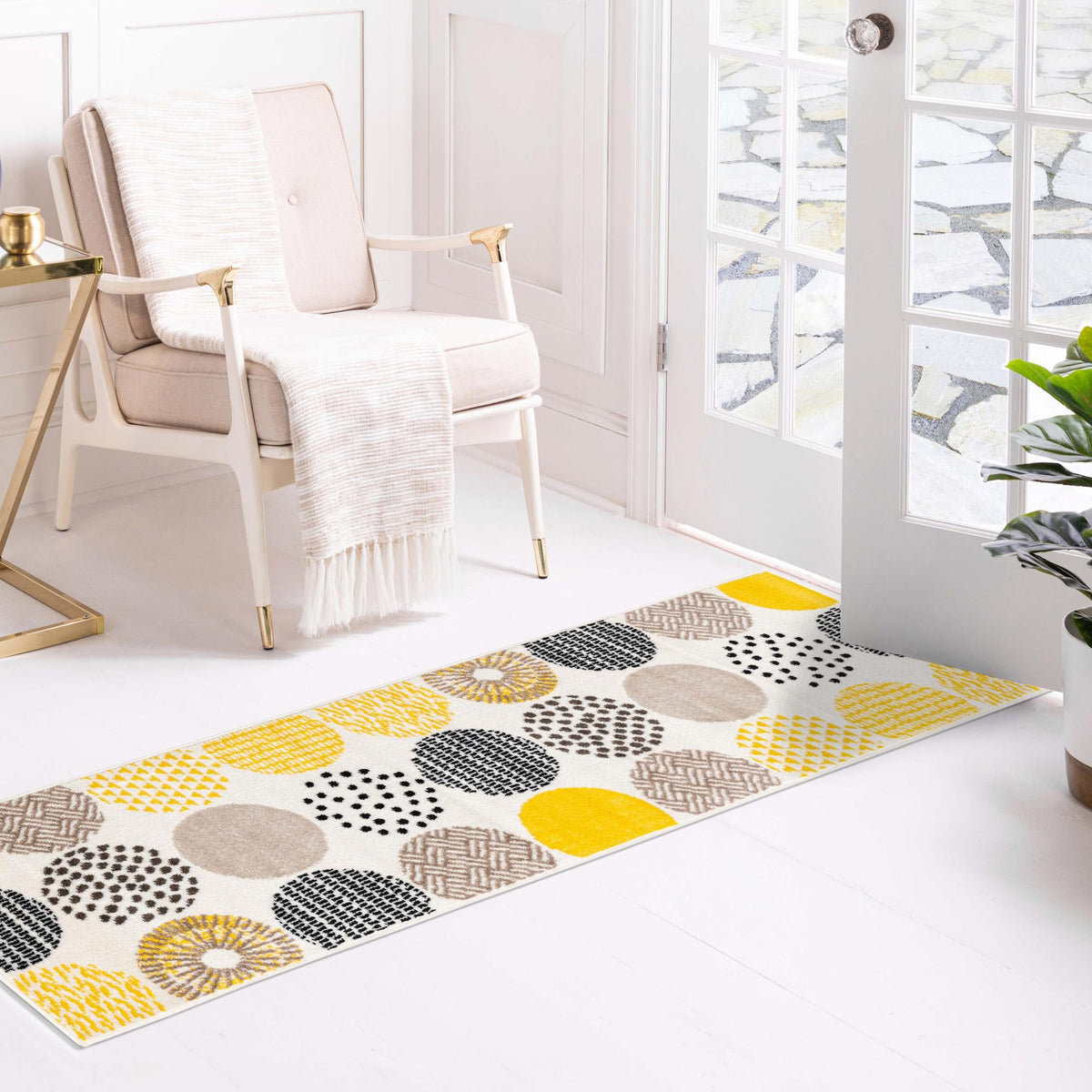 Urban Oasis Collection Area Rug - Prospect Runner Cream lifestyle 14