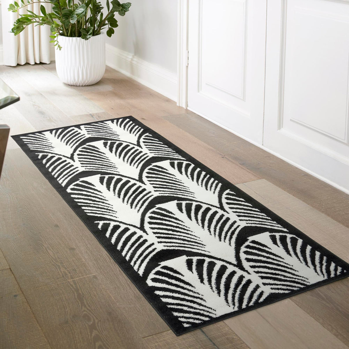 Urban Oasis Collection Area Rug - Bronx Runner Black lifestyle 28