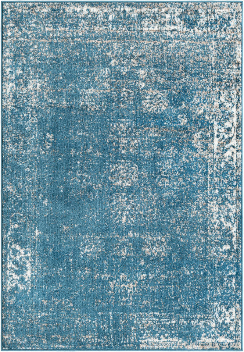 Riviera Elegance Collection Area Rug - Antibes (Blue) Rectangle Blue Main