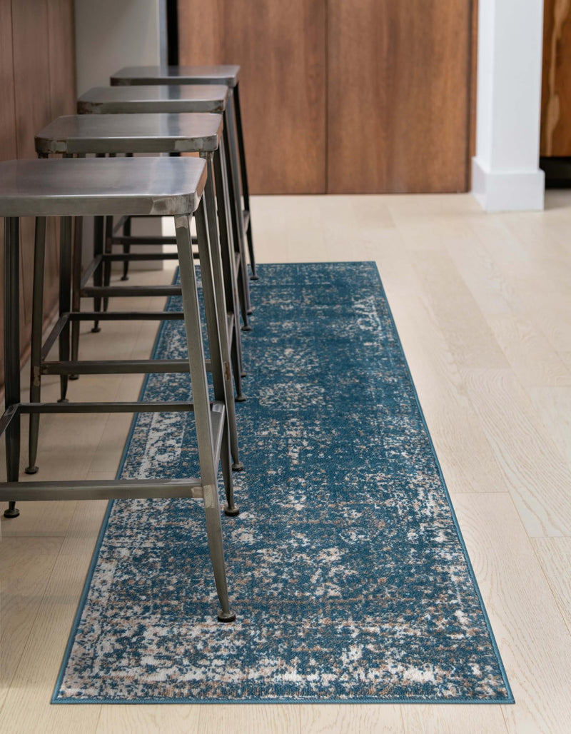 Riviera Elegance Collection Area Rug - Antibes (Blue) Runner Blue lifestyle 5