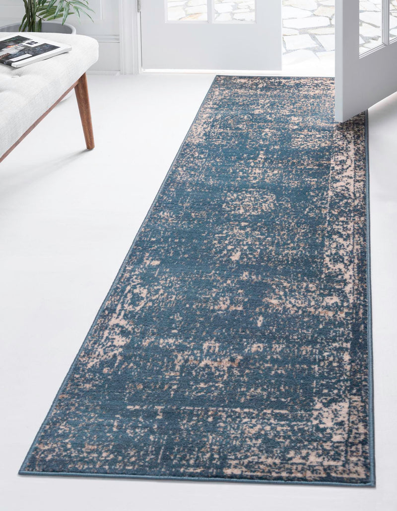 Riviera Elegance Collection Area Rug - Antibes (Blue) Runner Blue lifestyle 33