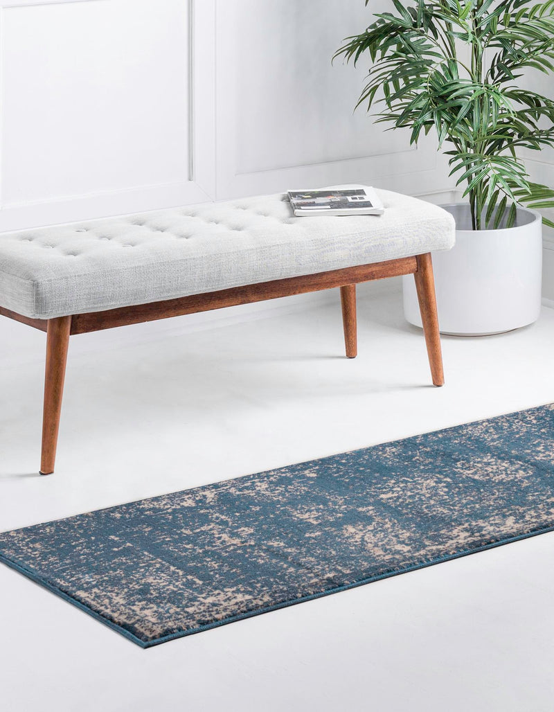 Riviera Elegance Collection Area Rug - Antibes (Blue) Runner Blue lifestyle 34