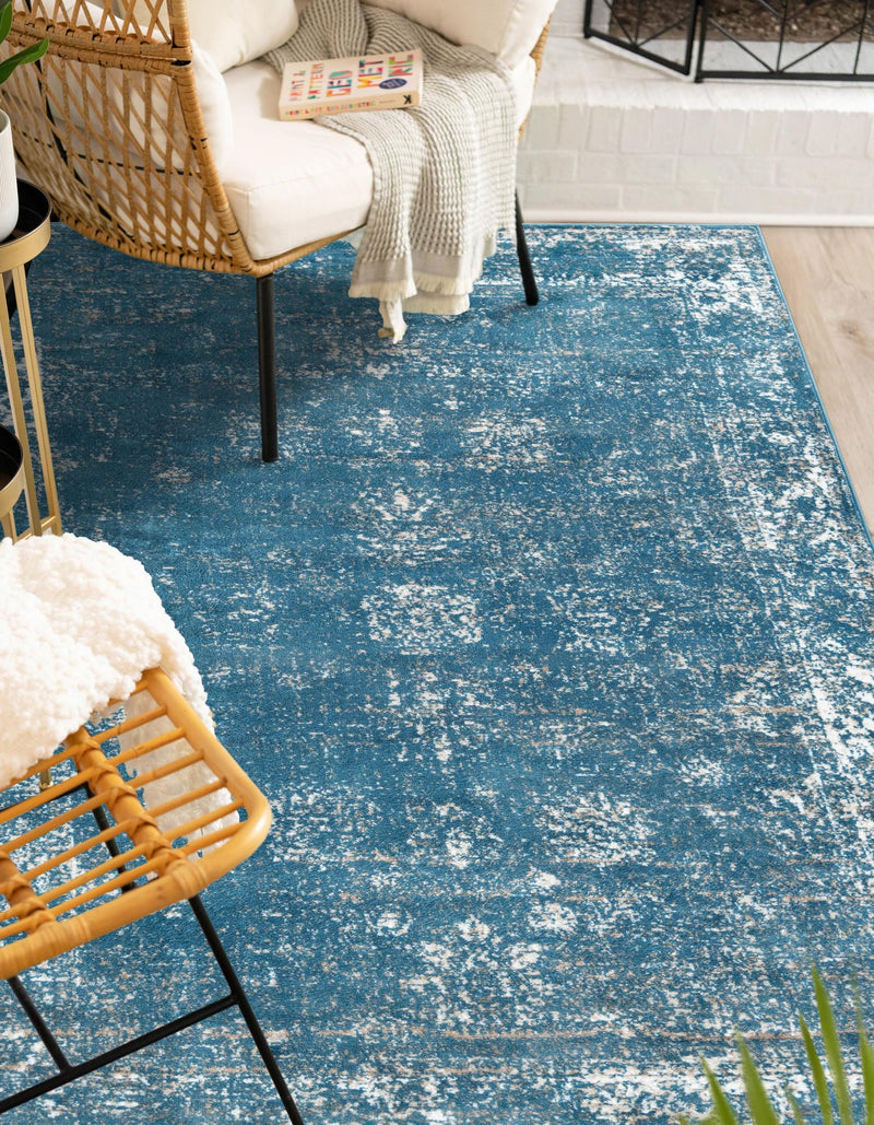 Riviera Elegance Collection Area Rug - Antibes (Blue) Rectangle Blue lifestyle 3