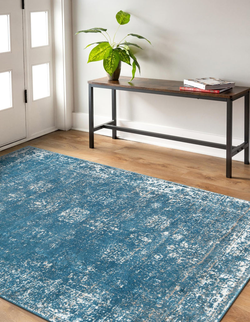 Riviera Elegance Collection Area Rug - Antibes (Blue) Rectangle Blue lifestyle 17