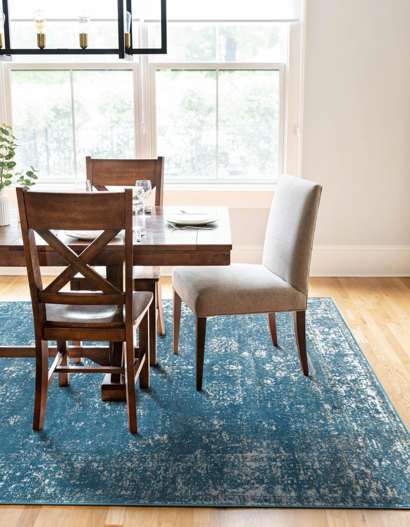 Riviera Elegance Collection Area Rug - Antibes (Blue) Rectangle Blue lifestyle 19