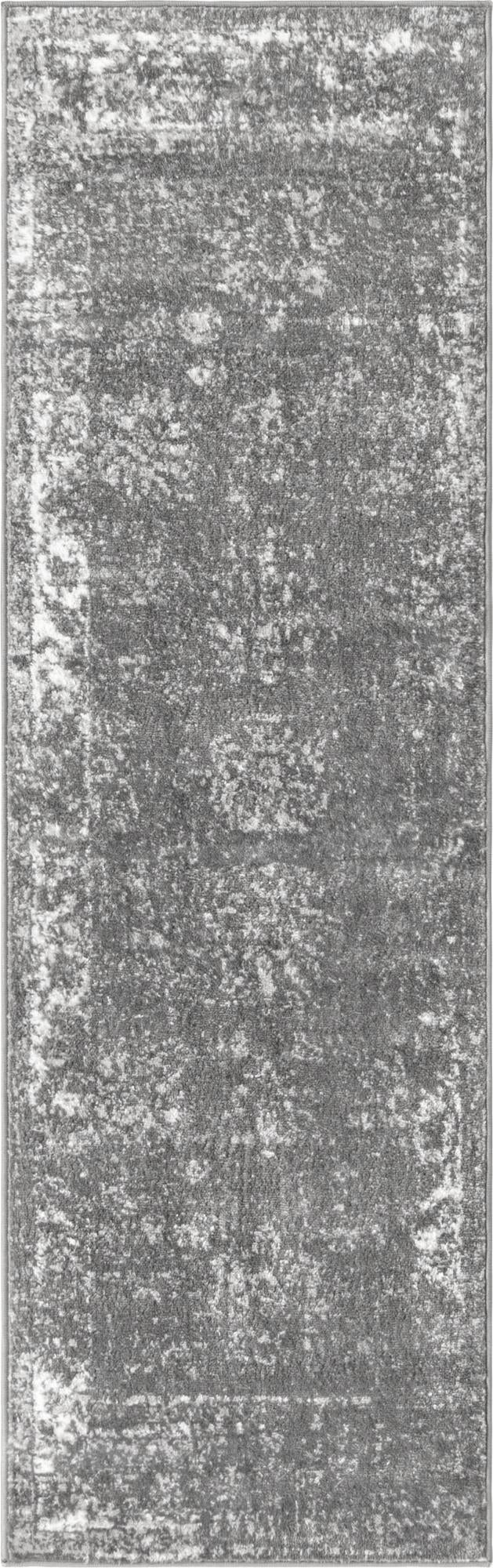 Riviera Elegance Collection Area Rug - Antibes (Dark Gray) Runner Dark Gray Main