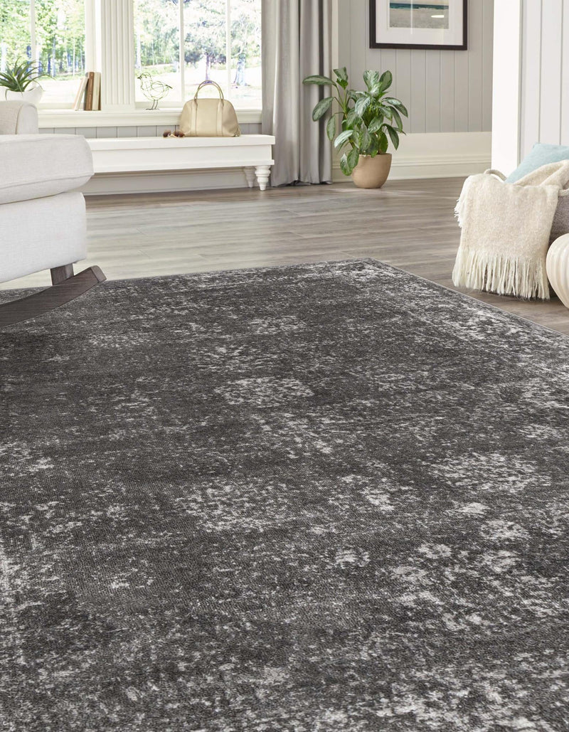Riviera Elegance Collection Area Rug - Antibes (Dark Gray) Rectangle Dark Gray lifestyle 5