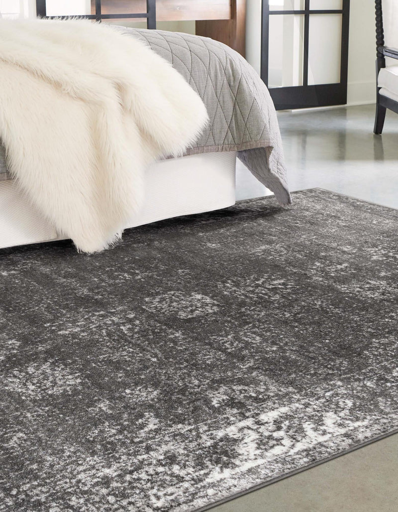 Riviera Elegance Collection Area Rug - Antibes (Dark Gray) Rectangle Dark Gray lifestyle 9