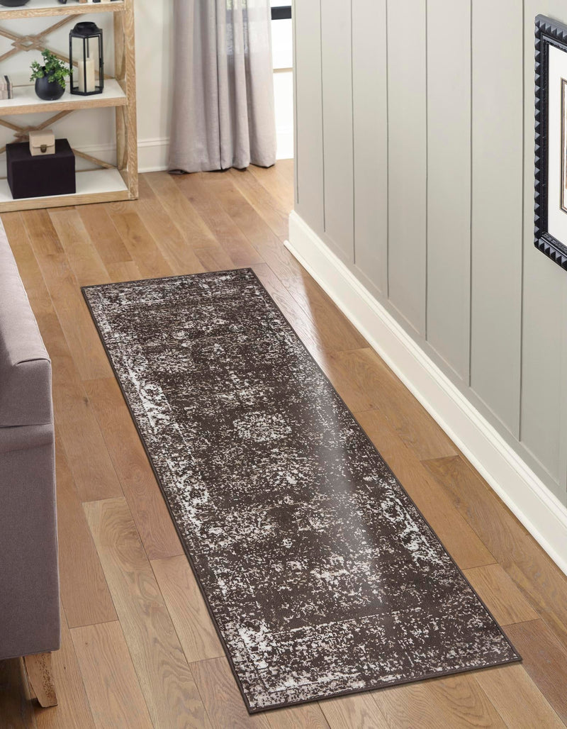 Riviera Elegance Collection Area Rug - Antibes (Brown) Runner Brown lifestyle 0