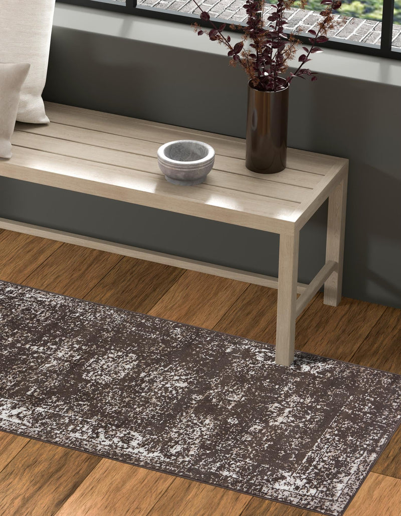 Riviera Elegance Collection Area Rug - Antibes (Brown) Runner Brown lifestyle 5