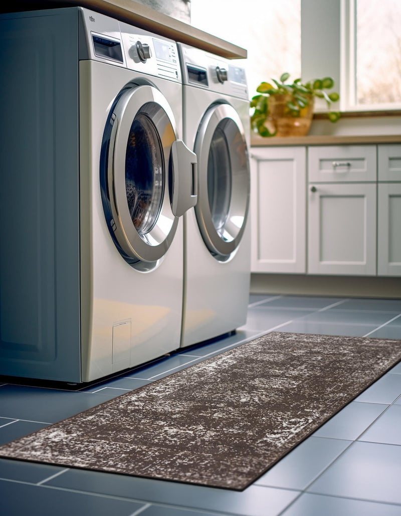 Riviera Elegance Collection Area Rug - Antibes (Brown) Runner Brown lifestyle 24