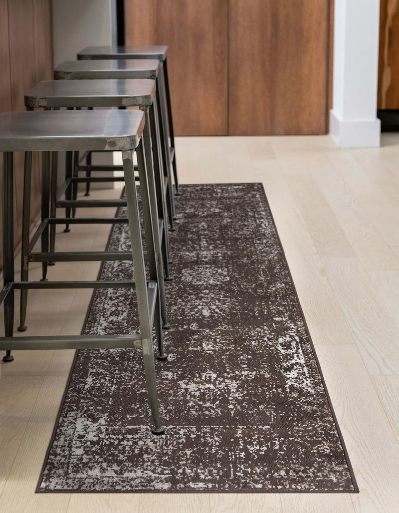 Riviera Elegance Collection Area Rug - Antibes (Brown) Runner Brown lifestyle 27