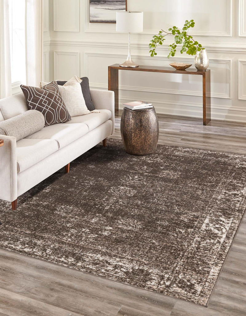 Riviera Elegance Collection Area Rug - Antibes (Brown) Rectangle Brown lifestyle 0