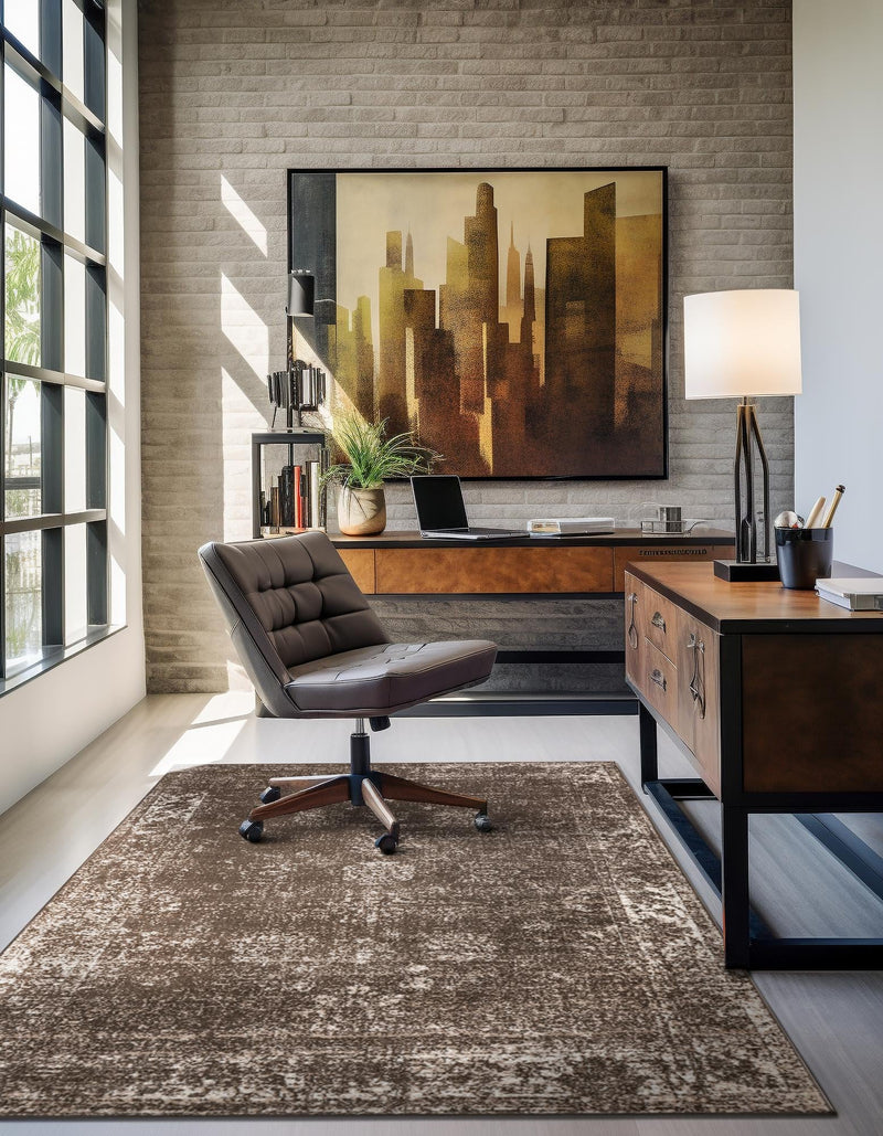 Riviera Elegance Collection Area Rug - Antibes (Brown) Rectangle Brown lifestyle 10
