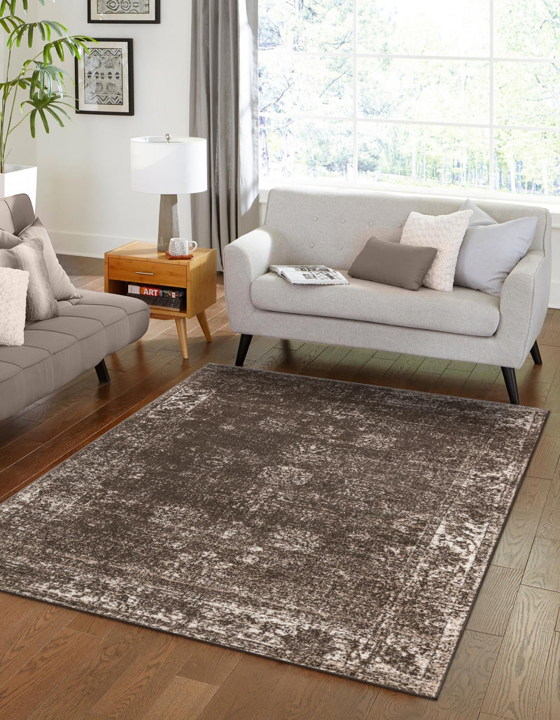 Riviera Elegance Collection Area Rug - Antibes (Brown) Rectangle Brown lifestyle 16